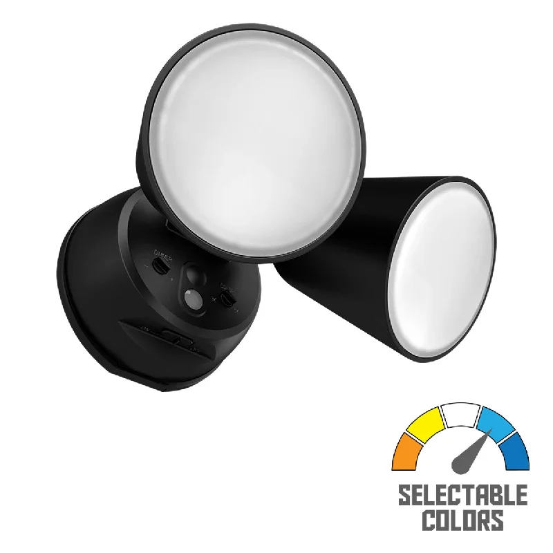 Industrial Lighting for Woodworking FactoriesLED Security Light, 2000 Lumens, 20W, Tunable White, Integrated Photocell, Black
