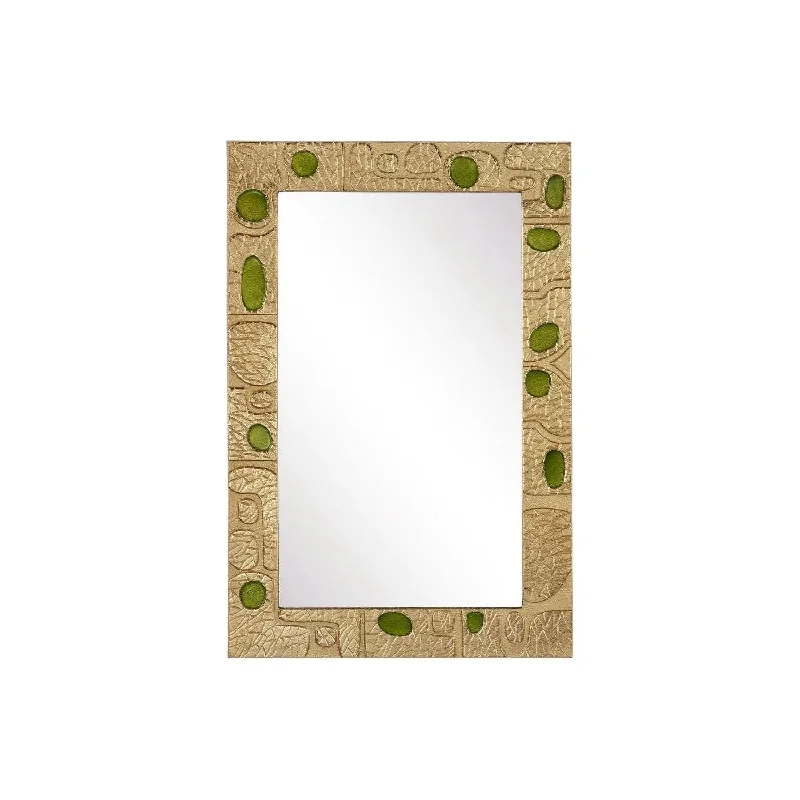Track lighting with colored glass accentsBeau Monde Mirror