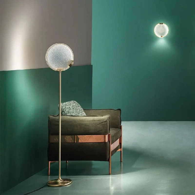 Track lighting with frosted glass shadesHoro Stl Floor Lamp