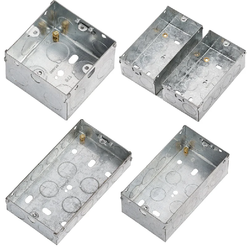 Track lighting with a decorative track designKnightsbridge Galvanised Steel Back Boxes With Knockouts Track lighting with a decorative track designKnightsbridge Galvanised Steel Back Boxes With Knockouts