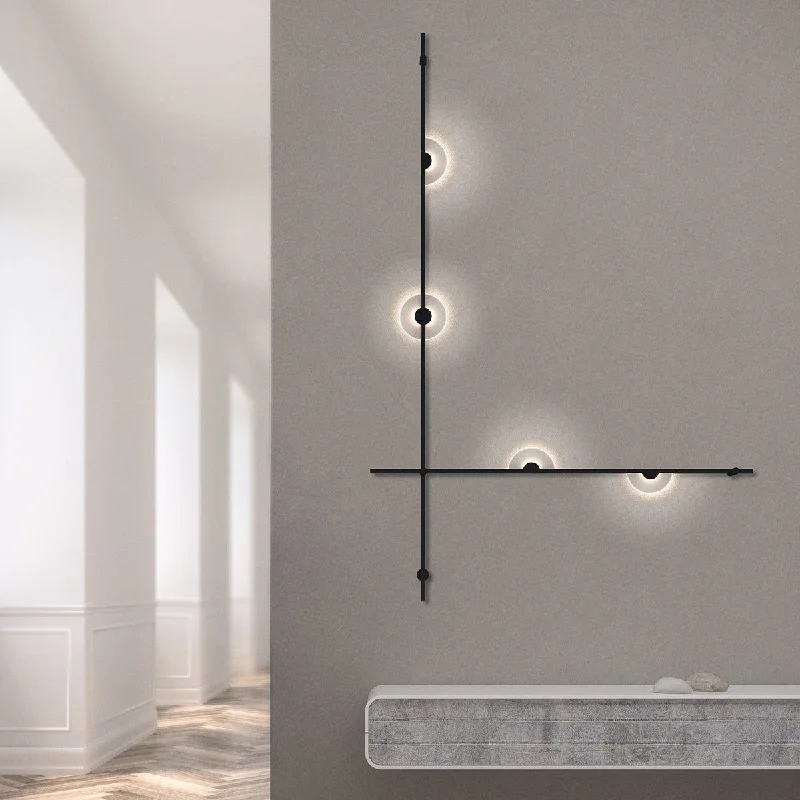 Adjustable track lighting for living roomsSuspenders 2-Bar Wall Mount with Mezzaluna Luminaires Adjustable track lighting for living roomsSuspenders 2-Bar Wall Mount with Mezzaluna Luminaires