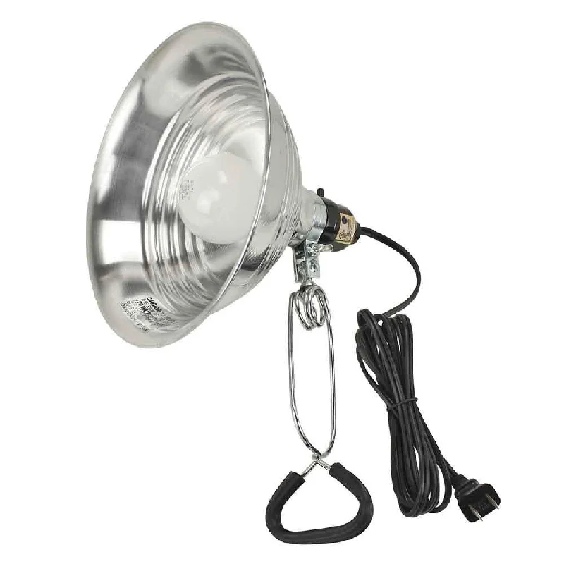 Industrial Lighting for Printing Press Facilities6ft Clamp Work Light With 8.5'' Aluminum Reflector up to 100-Watt E26 Socket, Bulb Not Included Industrial Lighting for Printing Press Facilities6ft Clamp Work Light With 8.5'' Aluminum Reflector up to 100-Watt E26 Socket, Bulb Not Included
