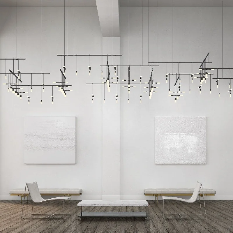Track lighting with a decorative track designSuspenders 4-Tier Gallery Matrix with Etched Chiclet Luminaire Combo Track lighting with a decorative track designSuspenders 4-Tier Gallery Matrix with Etched Chiclet Luminaire Combo