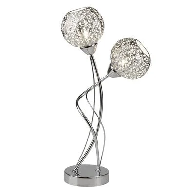 Dimmable track lighting for home officesSouk 2Lt Table Lamp - Laser Cut Chrome