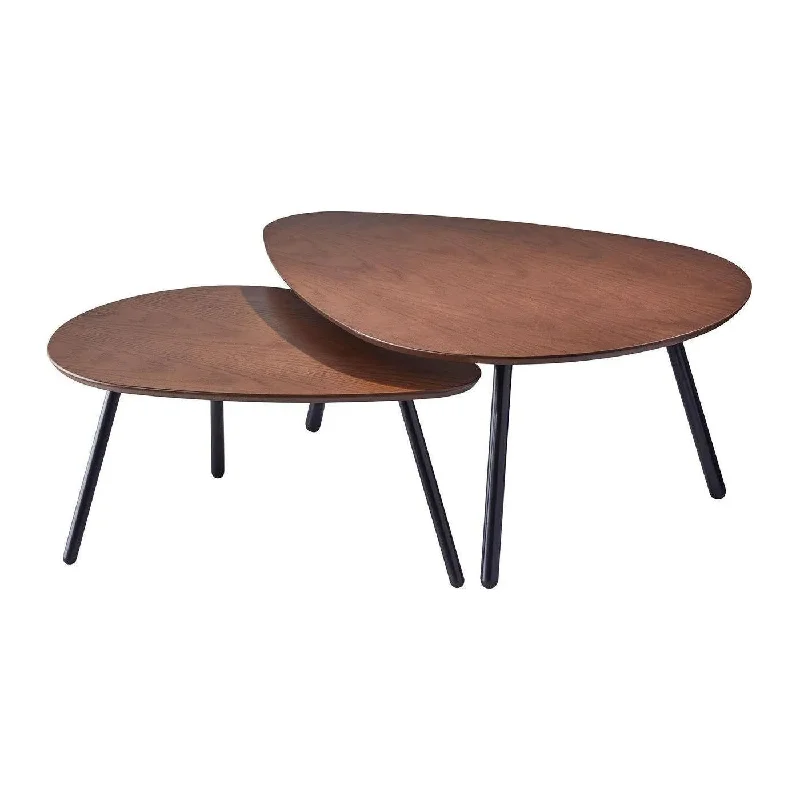 Track lighting with a brushed nickel finishHendrix Nesting Coffee Table