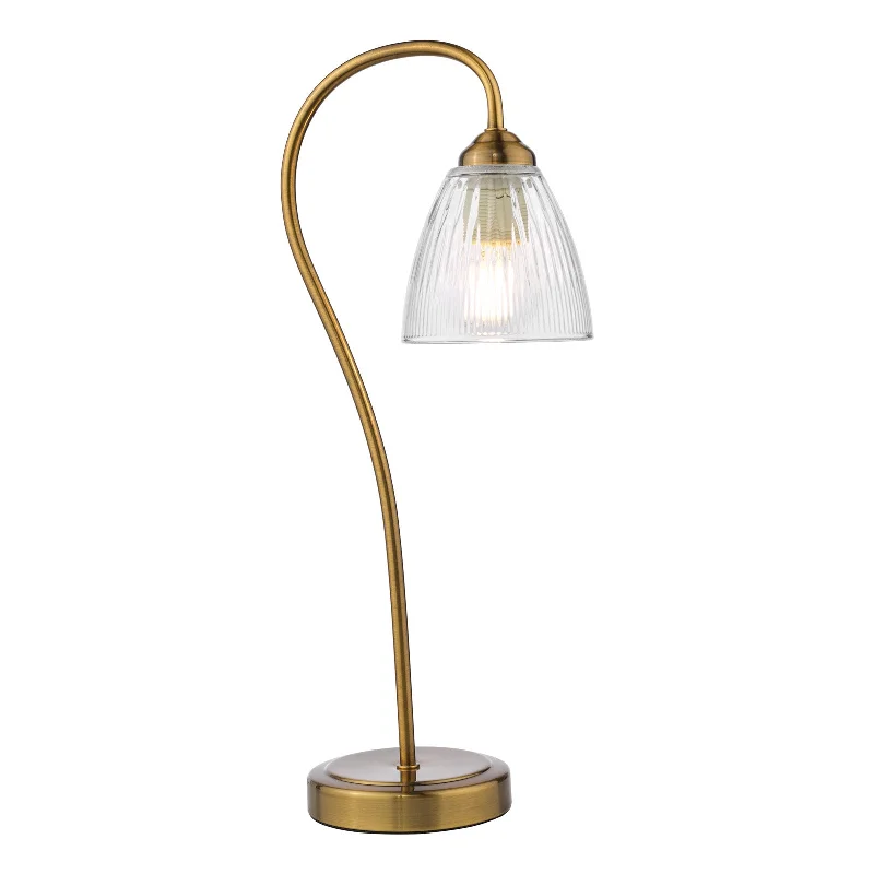 Track lighting with swivel heads for precise aimingGlynis Table Lamp Antique Bronze/Polished Nickel & Ribbed Glass E14 Track lighting with swivel heads for precise aimingGlynis Table Lamp Antique Bronze/Polished Nickel & Ribbed Glass E14