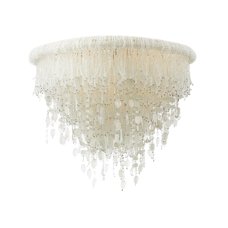 Adjustable Industrial Lighting for Flexible IlluminationCrystal Reign Flush Mount Light Silver Finish Adjustable Industrial Lighting for Flexible IlluminationCrystal Reign Flush Mount Light Silver Finish