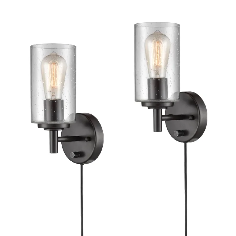 Industrial Wall - Mounted Lighting for Workshop WallsIndustrial Bronze Wall Sconces Set of Two Bubble Glass Shade Industrial Wall - Mounted Lighting for Workshop WallsIndustrial Bronze Wall Sconces Set of Two Bubble Glass Shade