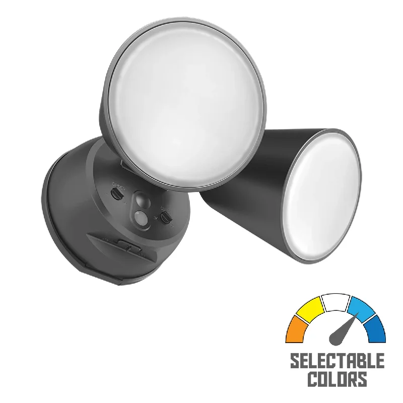 Industrial Lighting for Pharmaceutical ManufacturingLED Security Light, 2000 Lumens, 20W, Tunable White, Integrated Photocell, Bronze