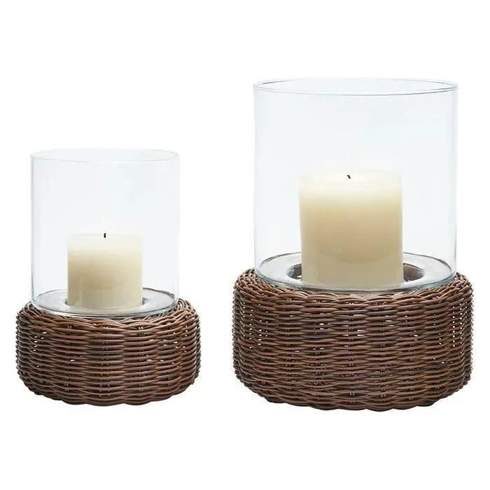 Track lighting for illuminating dining tablesAmity Faux Rattan Hurricane