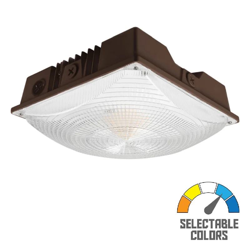 Industrial Lighting for Food Processing FactoriesLED Garage Canopy Light, 2500 Lumens, 20 Watts, Motion Daylight Sensor, 30K/40K/50K, 120-277V