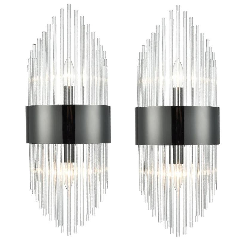 Industrial Lighting for Furniture FactoriesMid-Century Elegant Glass Rod Wall Sconces Lighting Set of 2 Industrial Lighting for Furniture FactoriesMid-Century Elegant Glass Rod Wall Sconces Lighting Set of 2