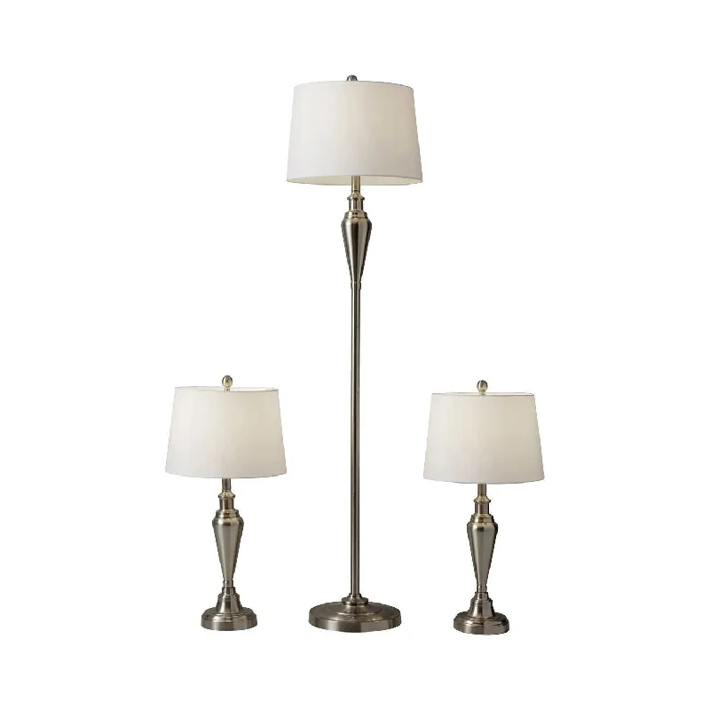 Industrial - style track lighting for loftsGlendale 3 Piece Floor And Table Lamp Set Industrial - style track lighting for loftsGlendale 3 Piece Floor And Table Lamp Set