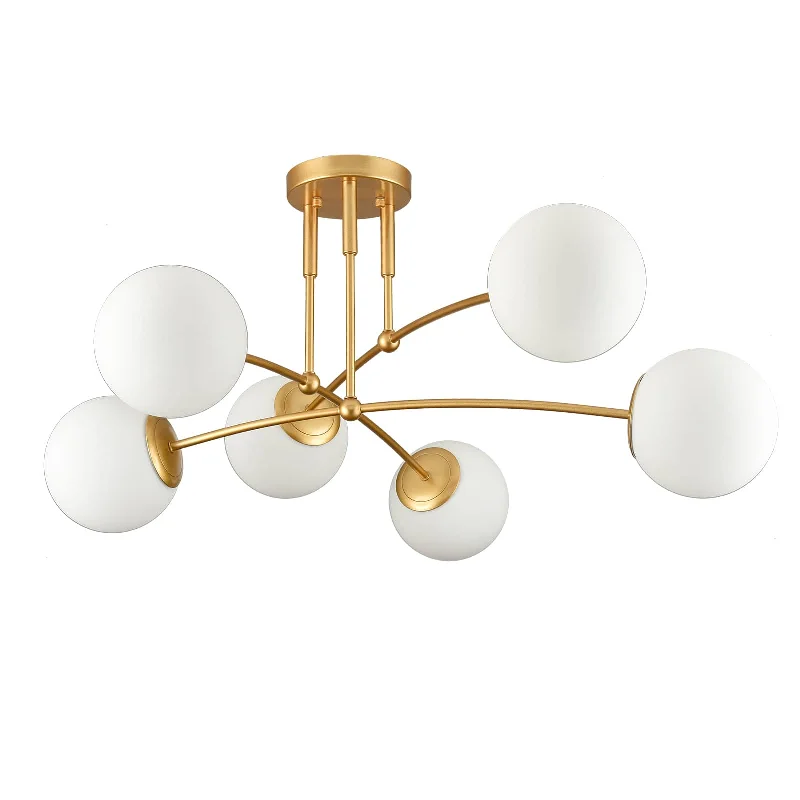 Corrosion - Resistant Industrial Lighting for Coastal FactoriesModern Gold Ceiling Light 6-Light Globe Chandelier Corrosion - Resistant Industrial Lighting for Coastal FactoriesModern Gold Ceiling Light 6-Light Globe Chandelier