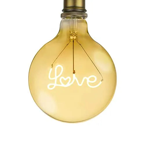 Waterproof track lighting for bathroomsE27 LED Lamp filament G125 Love 2.5W 2100K amber dimbaar Waterproof track lighting for bathroomsE27 LED Lamp filament G125 Love 2.5W 2100K amber dimbaar