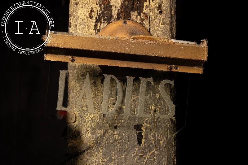Explosion - Proof Industrial Lighting for Hazardous LocationsAntique Brass Lighted Ladies' Room Sign Explosion - Proof Industrial Lighting for Hazardous LocationsAntique Brass Lighted Ladies' Room Sign