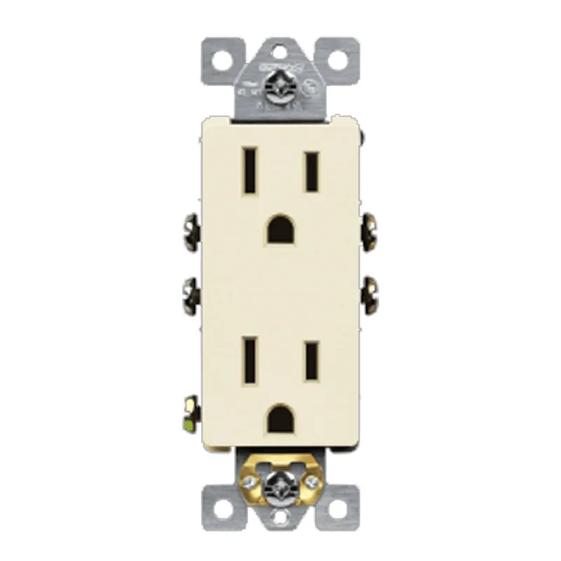Industrial Lighting for Furniture Factories15 Amp Duplex Outlet, Light Almond
