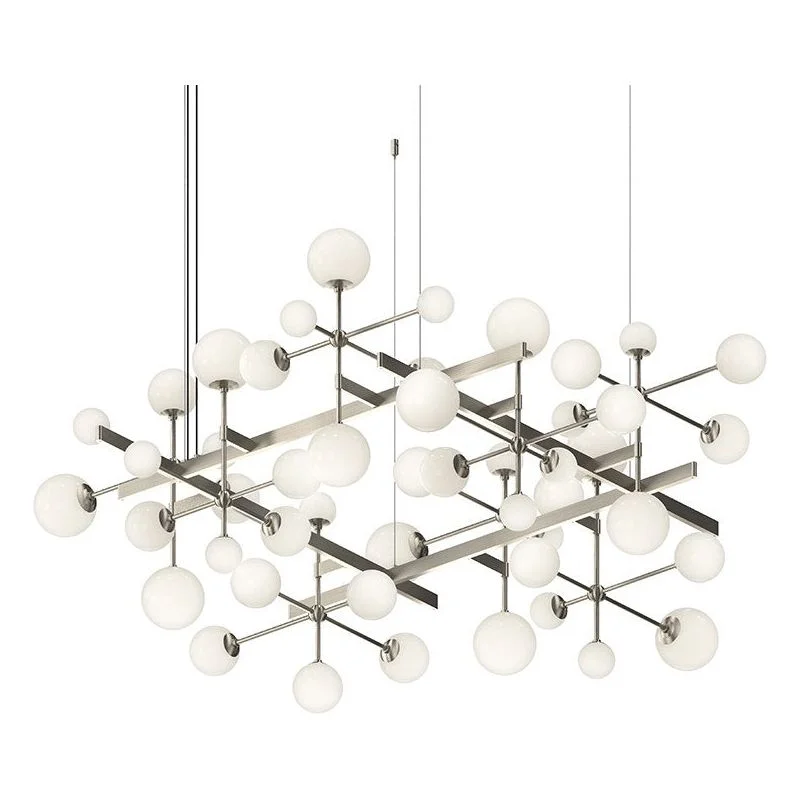 Track lighting with a brushed nickel finishNebula Square LED Pendant (with 20' Cords) Track lighting with a brushed nickel finishNebula Square LED Pendant (with 20' Cords)