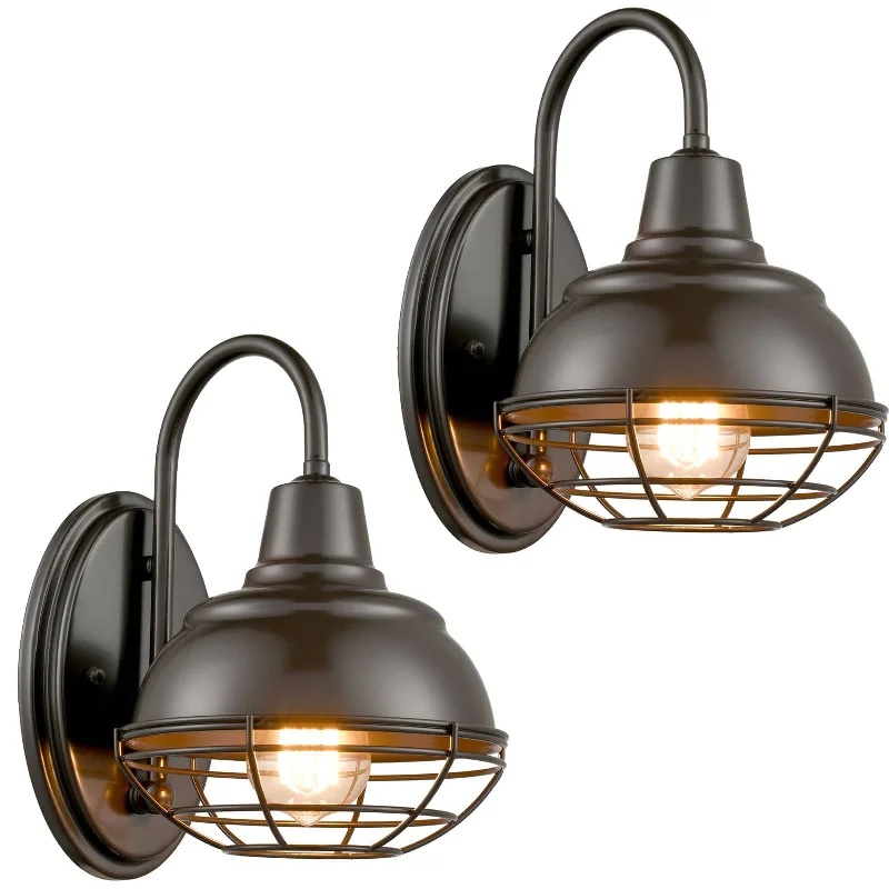 Industrial Lighting for Printing Press FacilitiesVintage Gooseneck Barn Light Wall Sconces Oil Rubbed Bronze 2-Pack Industrial Lighting for Printing Press FacilitiesVintage Gooseneck Barn Light Wall Sconces Oil Rubbed Bronze 2-Pack