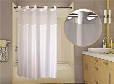 Track lighting for creating a focal pointWingints Prehook Allure Shower Curtain With Voile Window' 300 Denier Polyester' 71 In. X 77 In.' White Track lighting for creating a focal pointWingints Prehook Allure Shower Curtain With Voile Window' 300 Denier Polyester' 71 In. X 77 In.' White