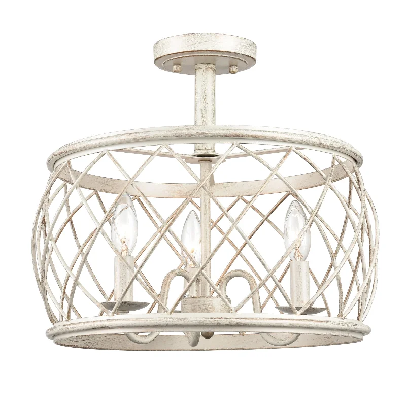 Adjustable Industrial Lighting for Flexible IlluminationModern Farmhouse Drum Semi-Flush Ceiling Light Metal Cage Adjustable Industrial Lighting for Flexible IlluminationModern Farmhouse Drum Semi-Flush Ceiling Light Metal Cage