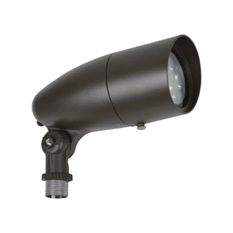 Dimmable Industrial Lighting for Ambiance ControlLED Bullet Flood Light, 1250 Lumens, 15W, 5000K, Knuckle Mount, 120-277V