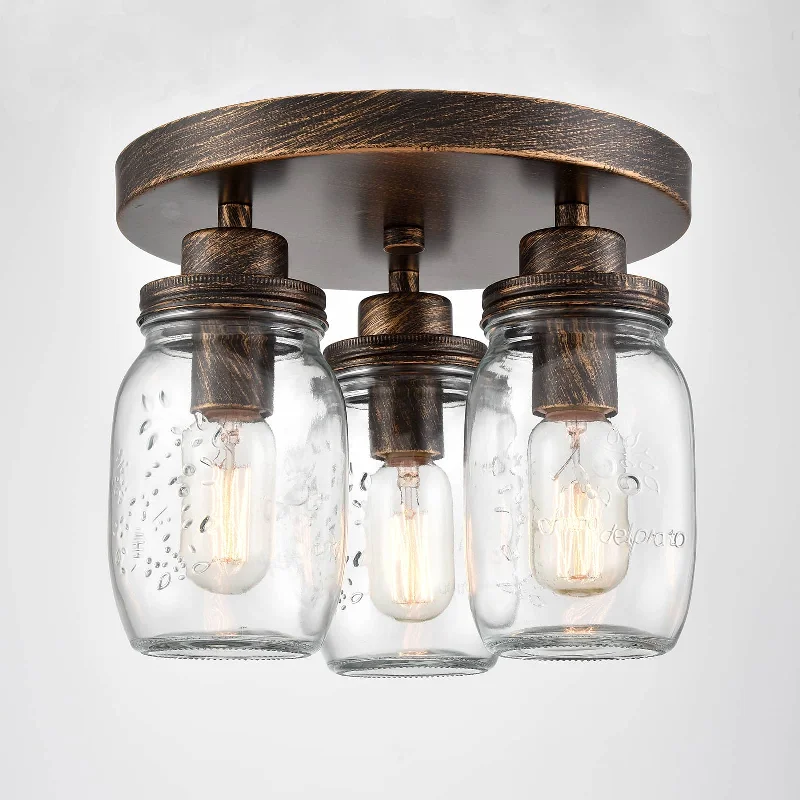 Industrial Lighting for Woodworking Factories3-Light Mason Jar Ceiling Light Farmhouse Ceiling Light Fixture Industrial Lighting for Woodworking Factories3-Light Mason Jar Ceiling Light Farmhouse Ceiling Light Fixture