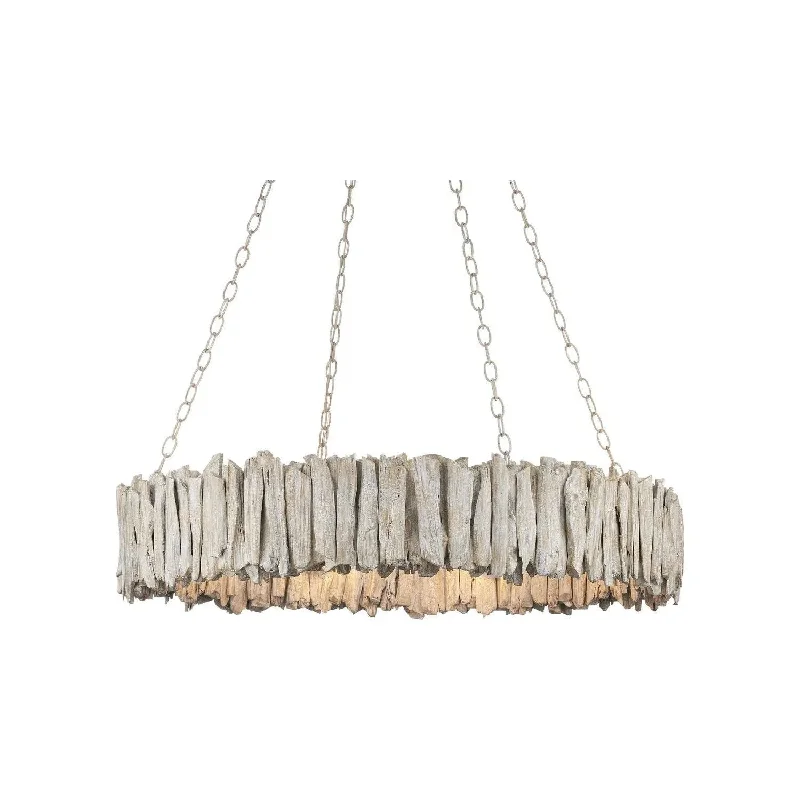 Rustic track lighting for farmhouse decorThe Driftwood Chandelier