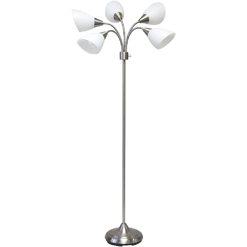 Track lighting with adjustable arms5 Light Floor Lamp