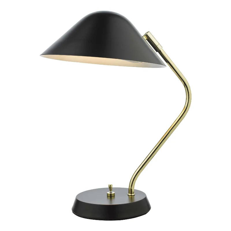 High - lumen track lighting for bright spacesErna Task Table Lamp Polished Brass Satin Black E14 High - lumen track lighting for bright spacesErna Task Table Lamp Polished Brass Satin Black E14