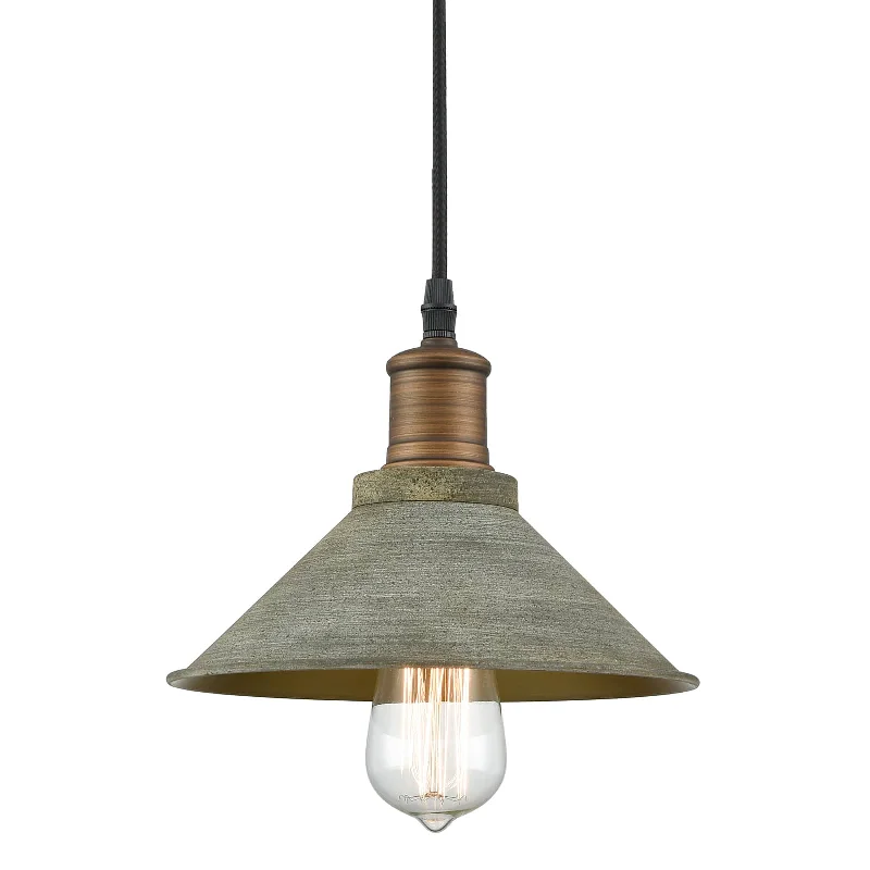 Industrial Lighting for Metal Fabrication ShopsFarmhouse Mini Pendant Lights Antique Gray Umbrella Shade Pendant