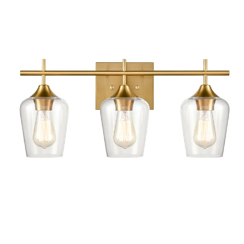 Shock - Resistant Industrial Lighting for Vibrating Machinery AreasLighting Brass Wall Sconce Bathroom Vanity 3-Light