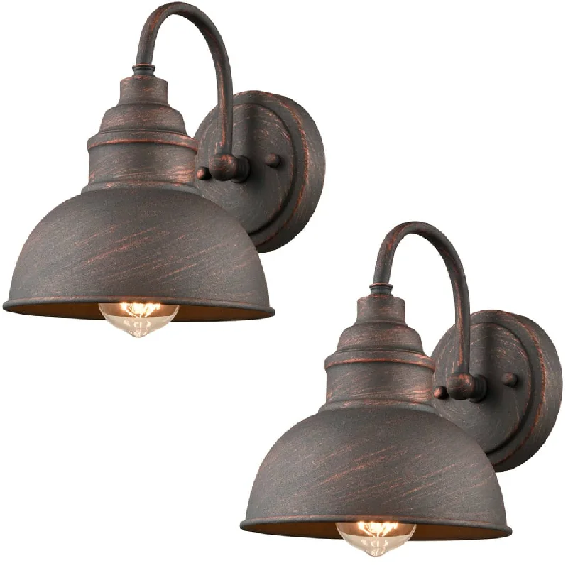 Industrial Task Lighting for Precision Workstations2-Pack Farmhouse Indoor/Outdoor Wall Sconce Metal Barn Light