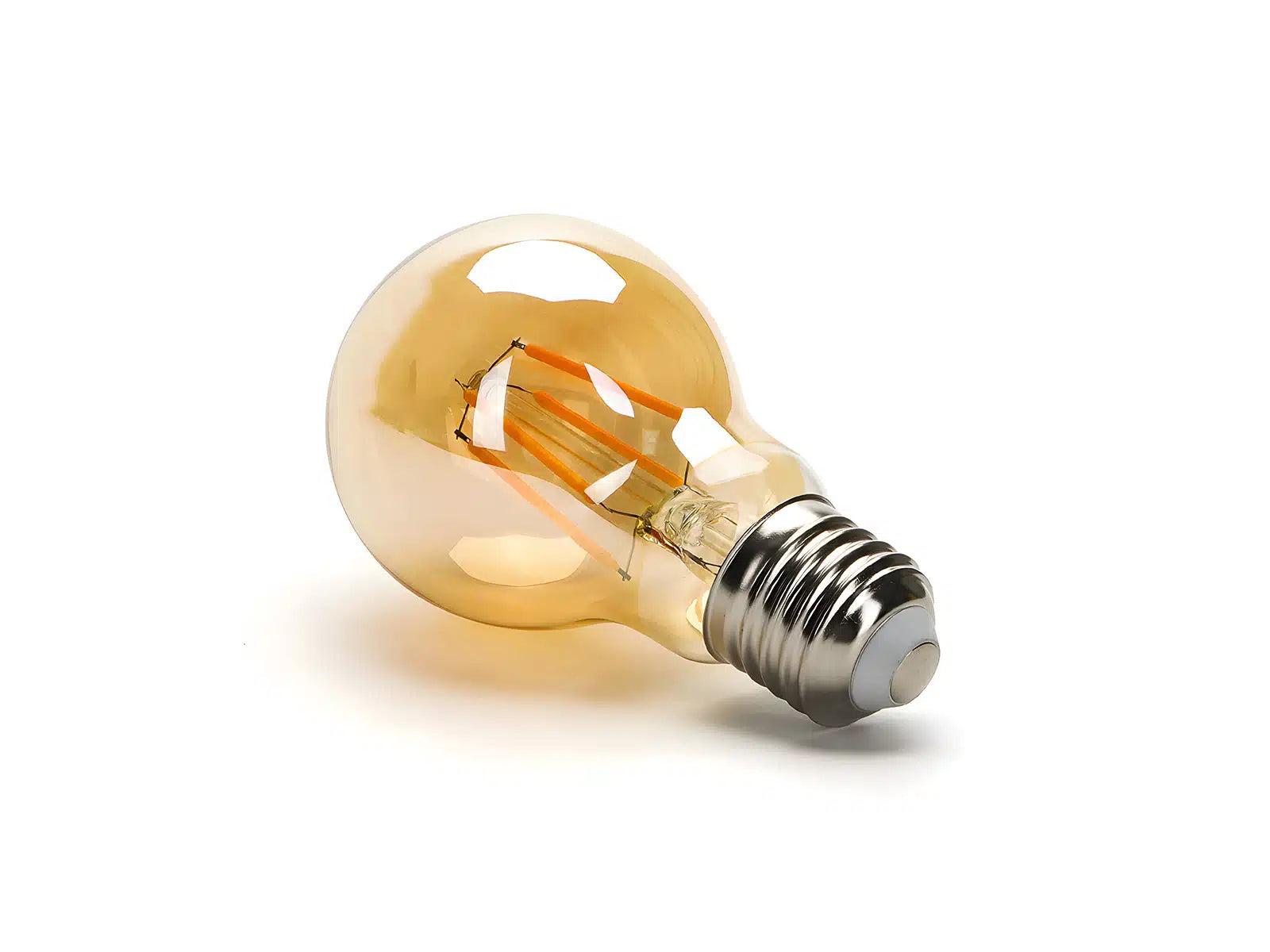 Modern track lighting with LED bulbsE27 LED Lamp filament A60 5W 2200K dimbaar