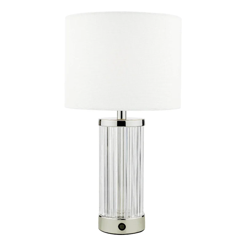 Track lighting for museums and galleriesEnrico Rechargeable Table Lamp Polished Nickel/Satin Black and Glass With Shade Integrated LED Track lighting for museums and galleriesEnrico Rechargeable Table Lamp Polished Nickel/Satin Black and Glass With Shade Integrated LED