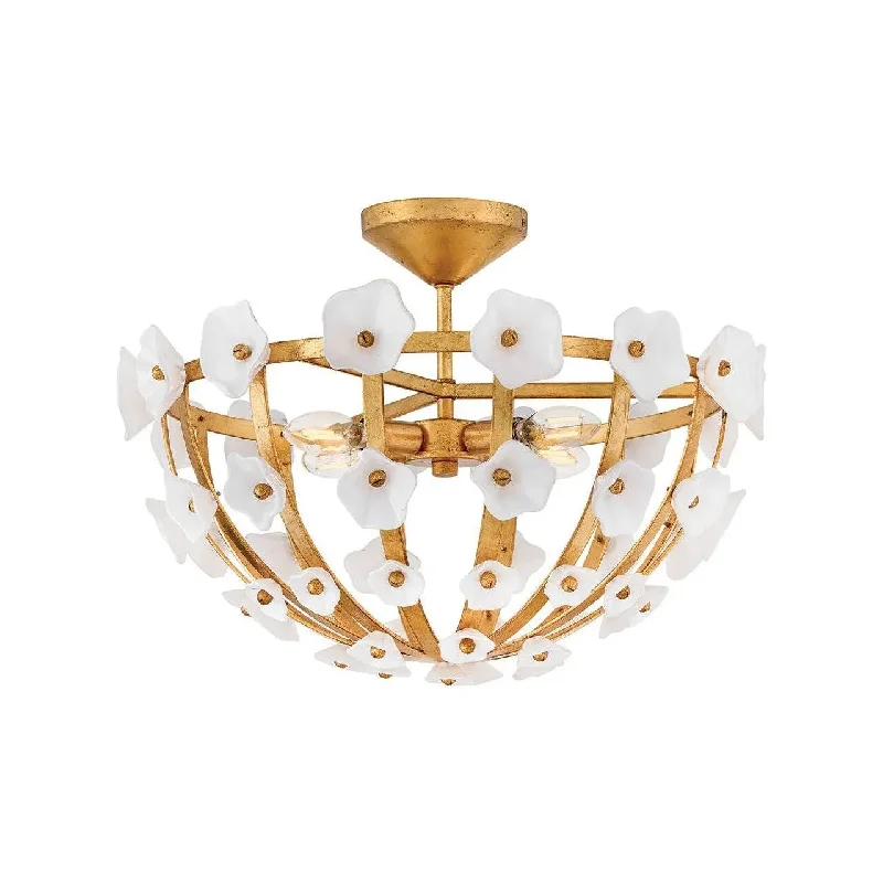 Rustic track lighting for farmhouse decorAzalea LED Semi-Flush Mount