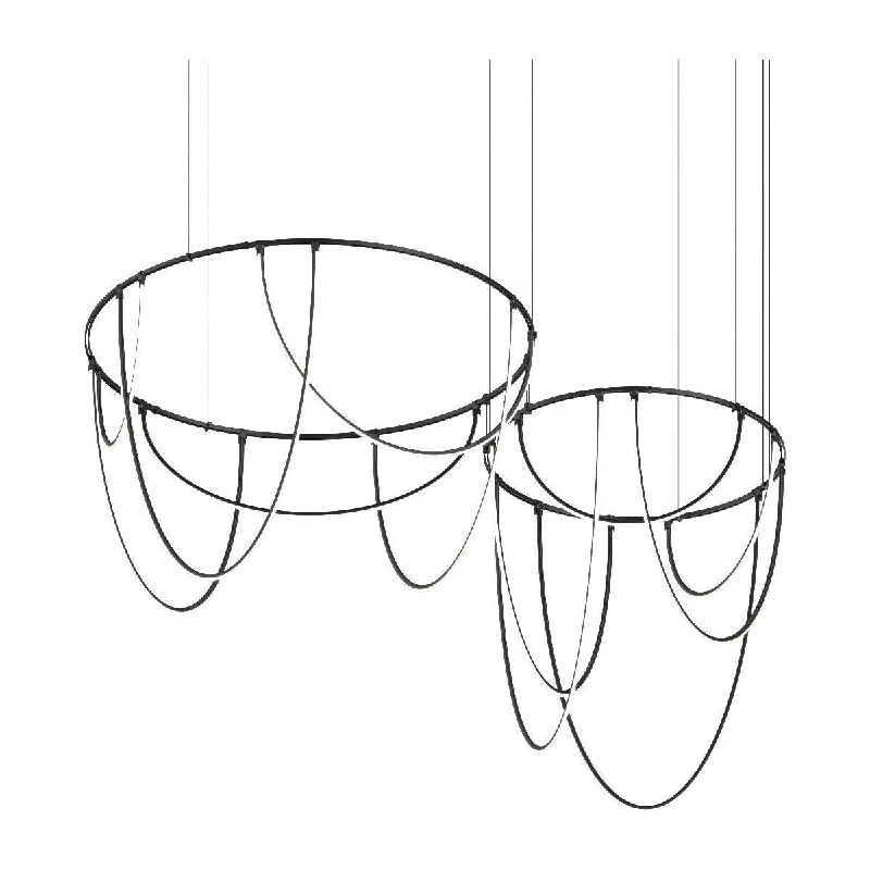 Track lighting for highlighting bookcasesSuspenders 32"/48" 2-Bar Offset Ring with Light Curve Luminaires Track lighting for highlighting bookcasesSuspenders 32"/48" 2-Bar Offset Ring with Light Curve Luminaires