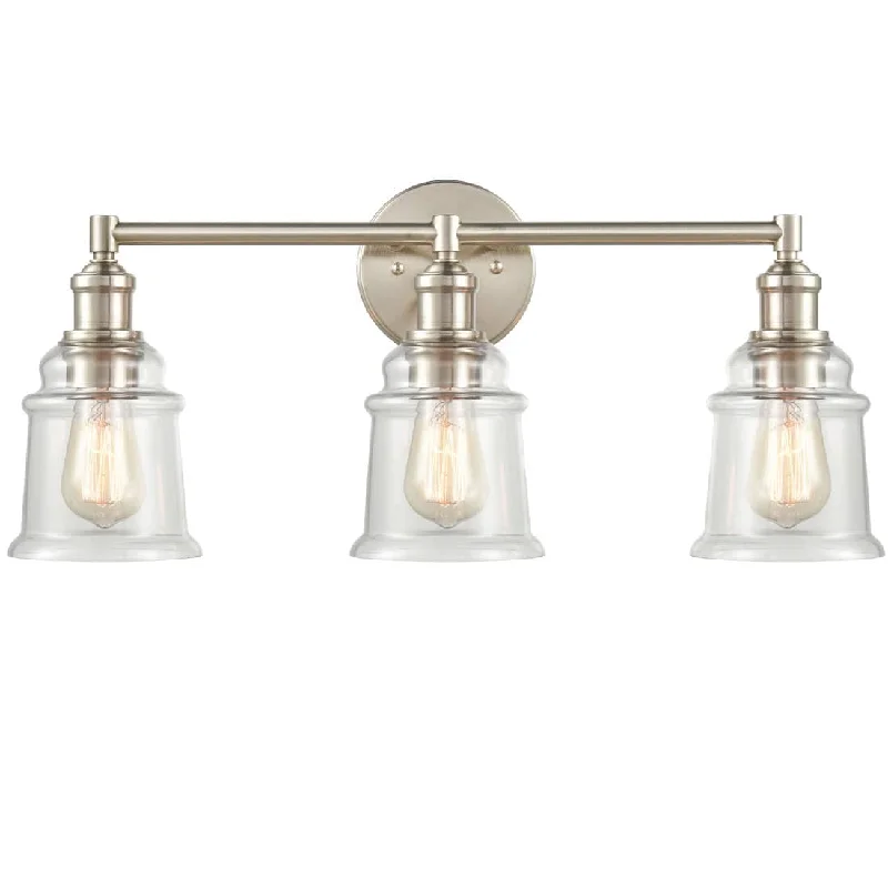 Industrial Lighting for Food Processing FactoriesVintage Bath Vanity Light 3-Light Wall Sconce Brushed Nickel Finish Industrial Lighting for Food Processing FactoriesVintage Bath Vanity Light 3-Light Wall Sconce Brushed Nickel Finish