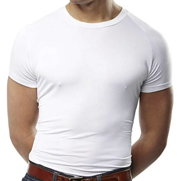 Mr. Davis - Traditional Crew Neck Undershirt - White