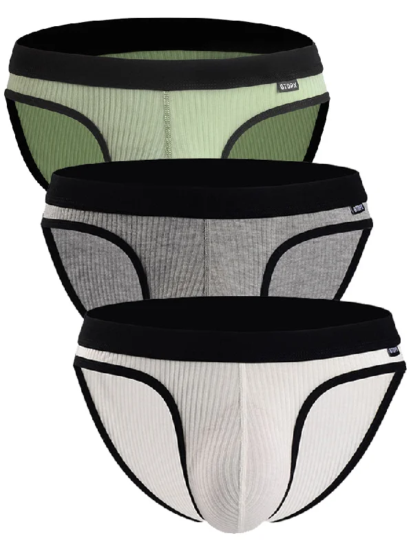 3 Pack Low Rise Soft Briefs With Support Pouch