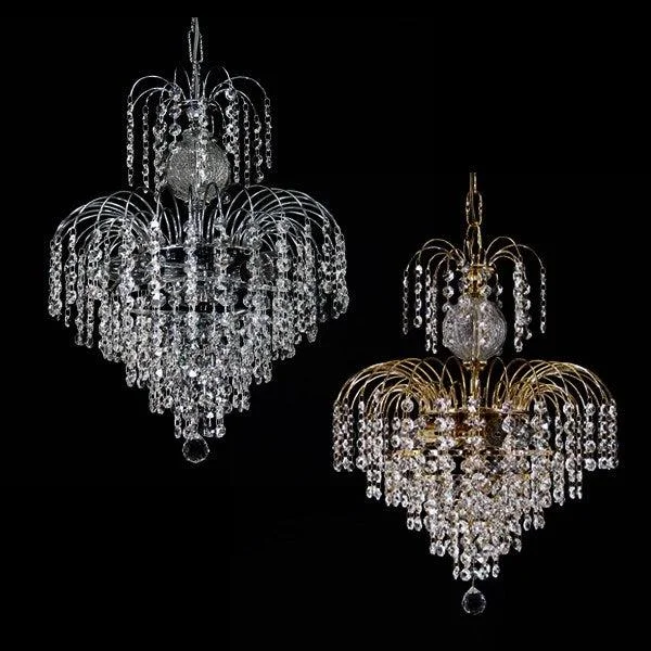 Art Deco Chandeliers for a Retro - Glam LookArt Deco Chandeliers for a Retro - Glam LookAsfour Crystal 4Lt Chandelier in Chrome or Gold
