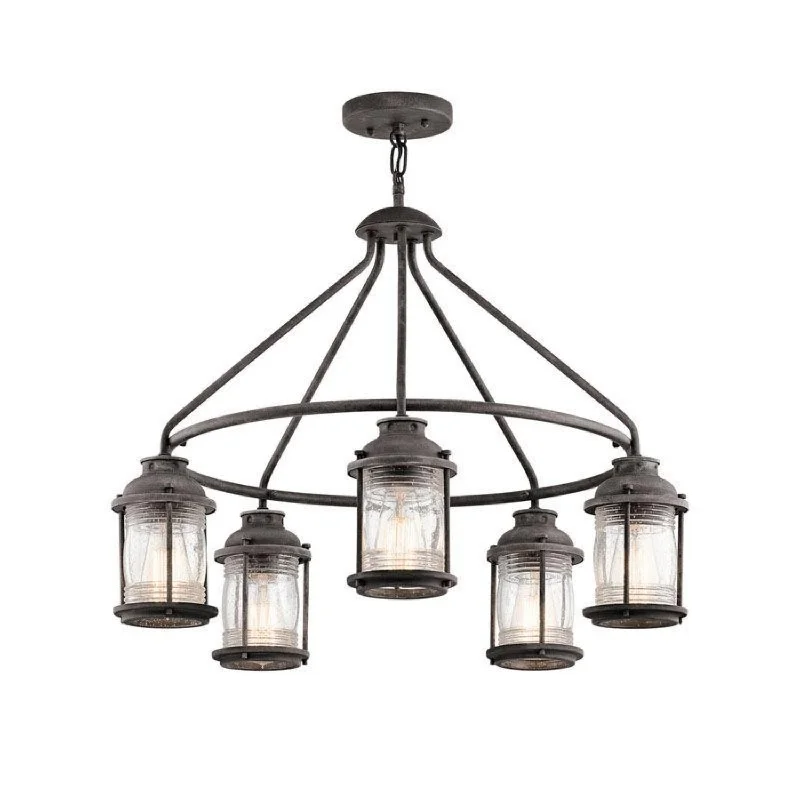 Ceiling - Mounted Chandeliers for Standard CeilingsCeiling - Mounted Chandeliers for Standard CeilingsAshland Bay 5Lt Outdoor Chandelier E27 in Weathered Zinc Elstead Lighting - ELS.KL-ASHLANDBAY-5P