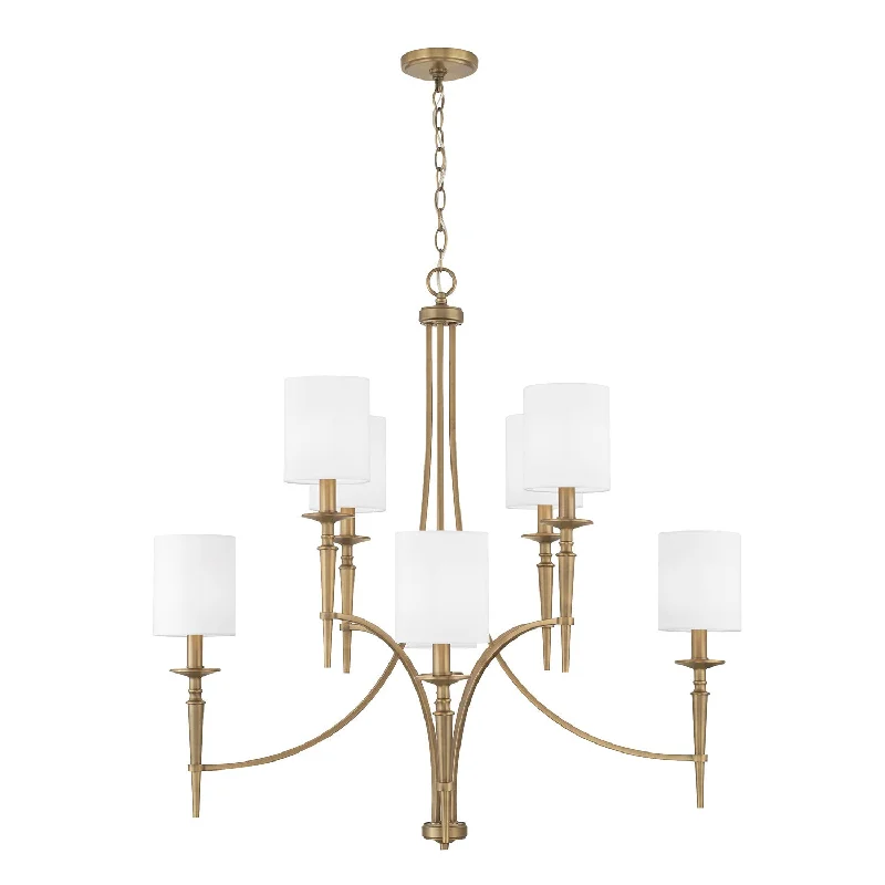 Ceiling - Mounted Chandeliers for Standard CeilingsCeiling - Mounted Chandeliers for Standard CeilingsCapital Abbie 442681AD-701 Chandelier Light - Aged Brass