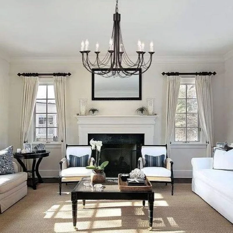 Chandeliers with Colored Glass for a Splash of ColorChandeliers with Colored Glass for a Splash of ColorCarisbrooke 3Lt/5Lt/6Lt/8Lt/12Lt/18Lt Chandelier E14 in Black Elstead Lighting