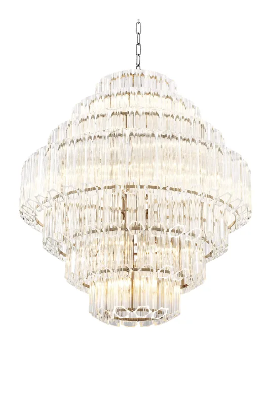 Chandeliers with Clear Crystal for a Sparkling EffectChandeliers with Clear Crystal for a Sparkling EffectCascading Bevelled Glass Chandelier L | Eichholtz Vittoria