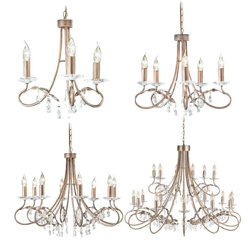 Chandeliers with Multiple Lights for Maximum IlluminationChandeliers with Multiple Lights for Maximum IlluminationChristina 3Lt/5Lt/8Lt/18Lt Chandelier E14 in Silver/Gold Elstead Lighting - ELS.CRT