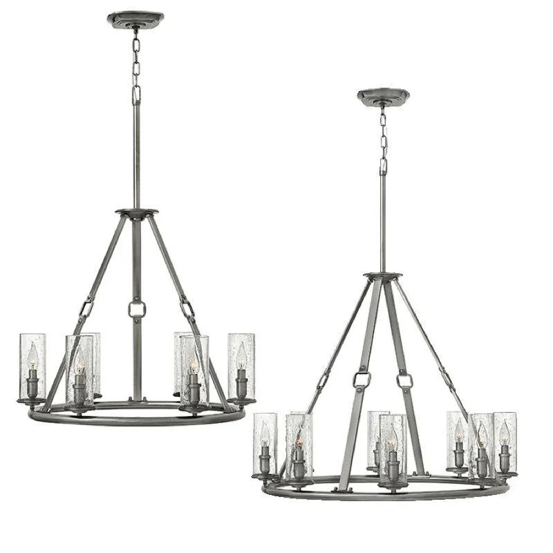 Traditional Brass Chandeliers for Classic InteriorsTraditional Brass Chandeliers for Classic InteriorsDakota 6Lt/8Lt Chandelier E14 in Silver Sand Elstead Lighting - ELS.HK-DAKOTA