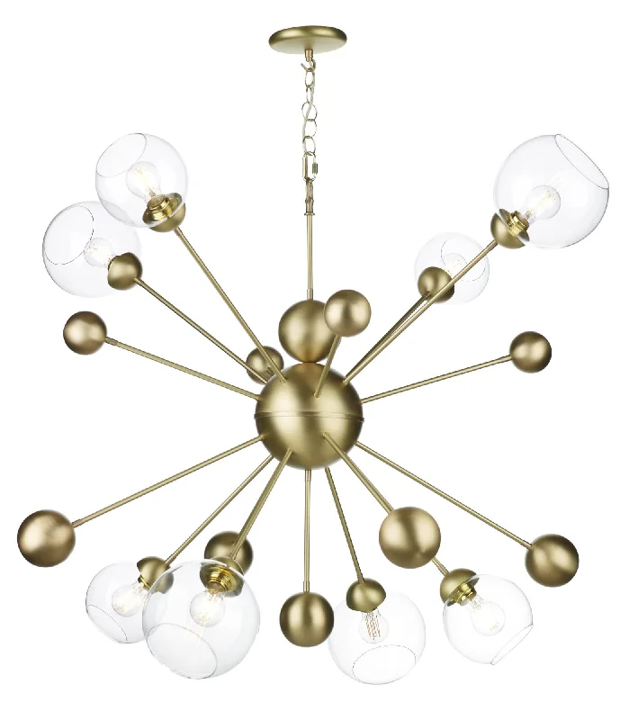 Chandeliers with Candle - Style Bulbs for a Classic AestheticChandeliers with Candle - Style Bulbs for a Classic AestheticDavid Hunt Cosmos 8 Light Butter Brass Chandelier