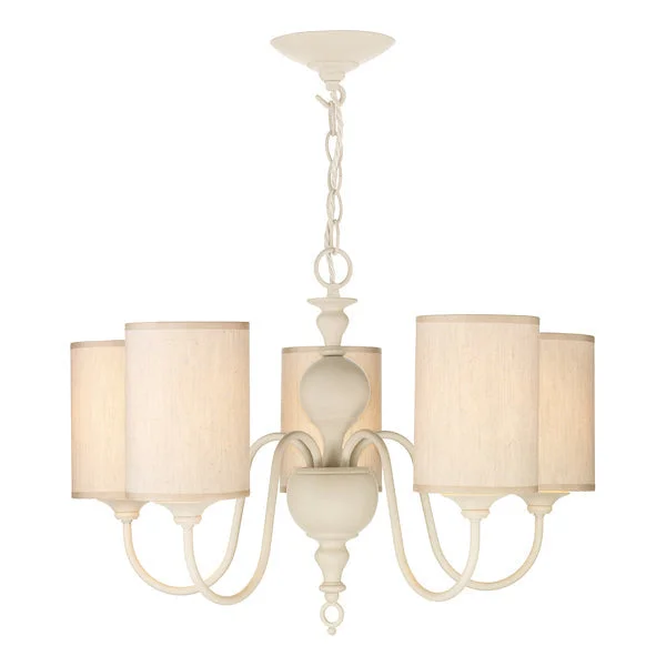 Chandeliers with Clear Crystal for a Sparkling EffectChandeliers with Clear Crystal for a Sparkling EffectDavid Hunt Flemish 5 Light Chandelier Cotswold Cream with Shades