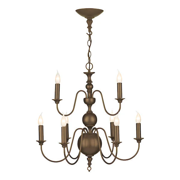 Victorian - Inspired Chandeliers with Ornate DetailsVictorian - Inspired Chandeliers with Ornate DetailsDavid Hunt Flemish 9 Light Chandelier Bronze